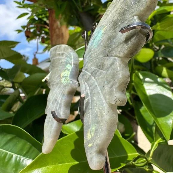 NWT - Labradorite Butterfly Crystal with Stand